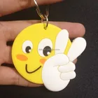 promotional gifts soft pvc ring/novelty rubber key chain/promotion products keychain