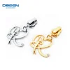 Silver Gold Fashionable Sport Style Shiny Zipper Sliders Rhinestone Decorations Zipper Pendant