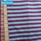 ShaoXing 100%cotton single jersey 120gsm stripe printed knit fabric for underwear/t-shirt