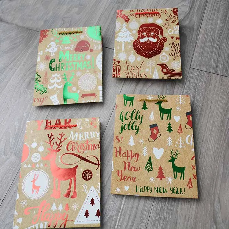 custom gift bags christmas paper bags with handles wholesale