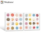 Seven Wall Arts Modern Decoration Wall Art Colorful Circle Canvas Print Picture Painting Home Decoration