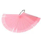 High Quality Cheap Price 50PCS Fan Shape Metal Ring Nail Chart Wholesale Nail Polish Color Chart For Nail Art