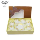 Decal Jumbo tea cup sets 12pcs coffee tea cup and saucer set with logo