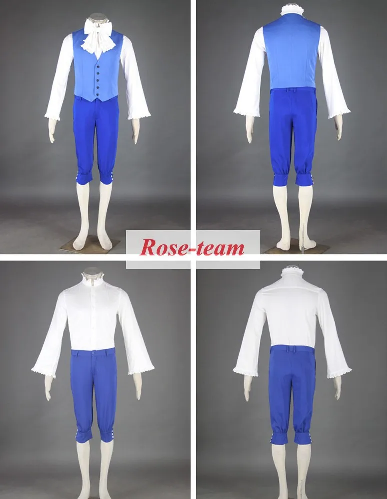 Fantasia Anime Lolita-Black Butler Kuroshitsuji Ciel Phantomhive Boy Lolita Blue Suit Anime Cosplay Costume C0049