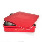 big square candy/ chocolate/ cookies tin packaging custom embossed tin box