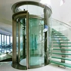 Low noise 3 persons cheap small indoor home glass round elevator lift