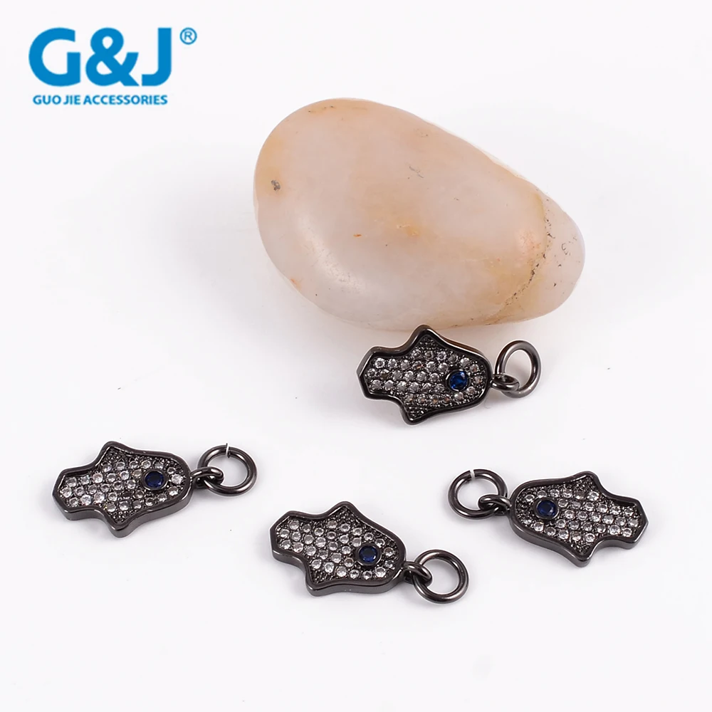 GuoJie brand wholesale factory AAA zircon hand shape flame pendants charm pendant