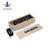 wooden domino/customized DIY domino with wood box case tabletop game
