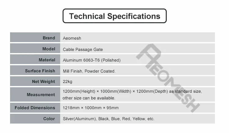 AEOBARRIER cable path type Concert Barrier