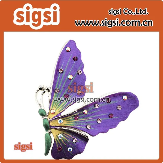 purple butterfly brooch photo