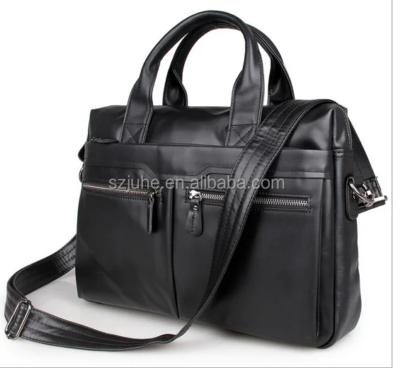 fashion mens genuine leather handbag leather business portfolio