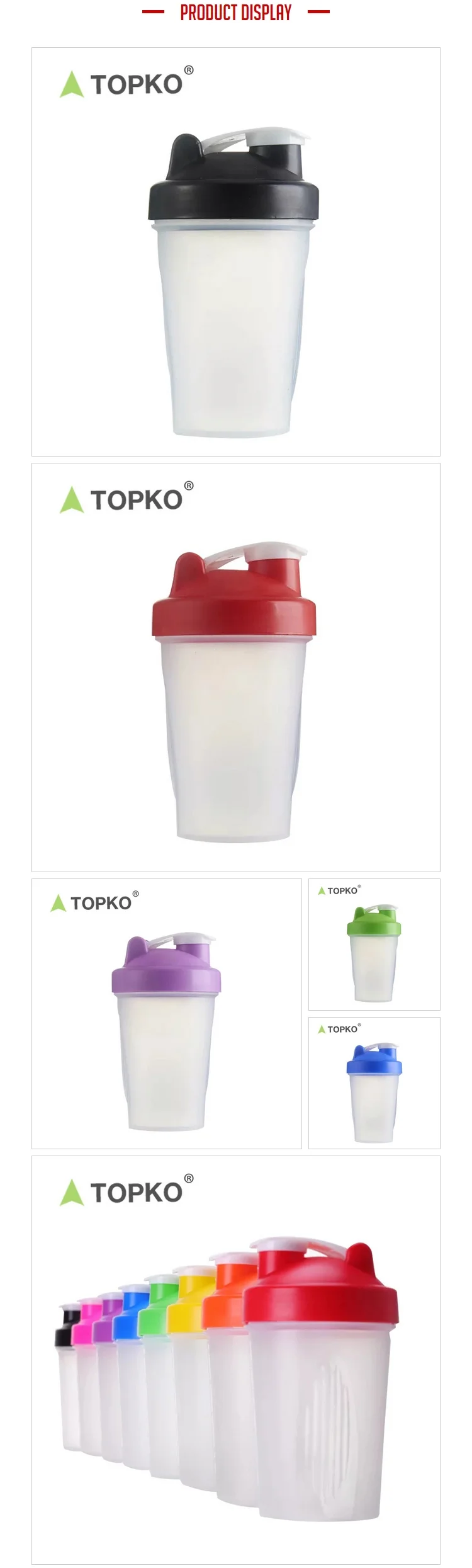 TECHTOP NOPain No Gain Sports Gym Fitness Shaker Bottle Perfect