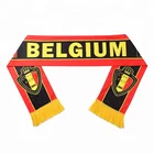 European Style Soccer Club Scarf Customized Belgium Men Neck Silk Football Scarf