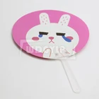 Best Selling Plastic PP Cartoon Advertising Hand Fan with Custom Logo for Promotion