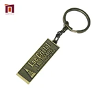 Cheap Wholesale Cool Gold Bar Fittings Bike Keychain With Bubble Wrap