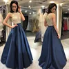 2019 summer blue ball gowns for women sleeveless Evening Dress sexy ladies night one piece dress western sequin dresses