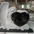 Angel Tombstone Tombstone Western Design Indian Black Granite Memorial American Angel Tombstone