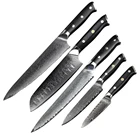 Japanese damascus steel vg10 knife set with G10 handle