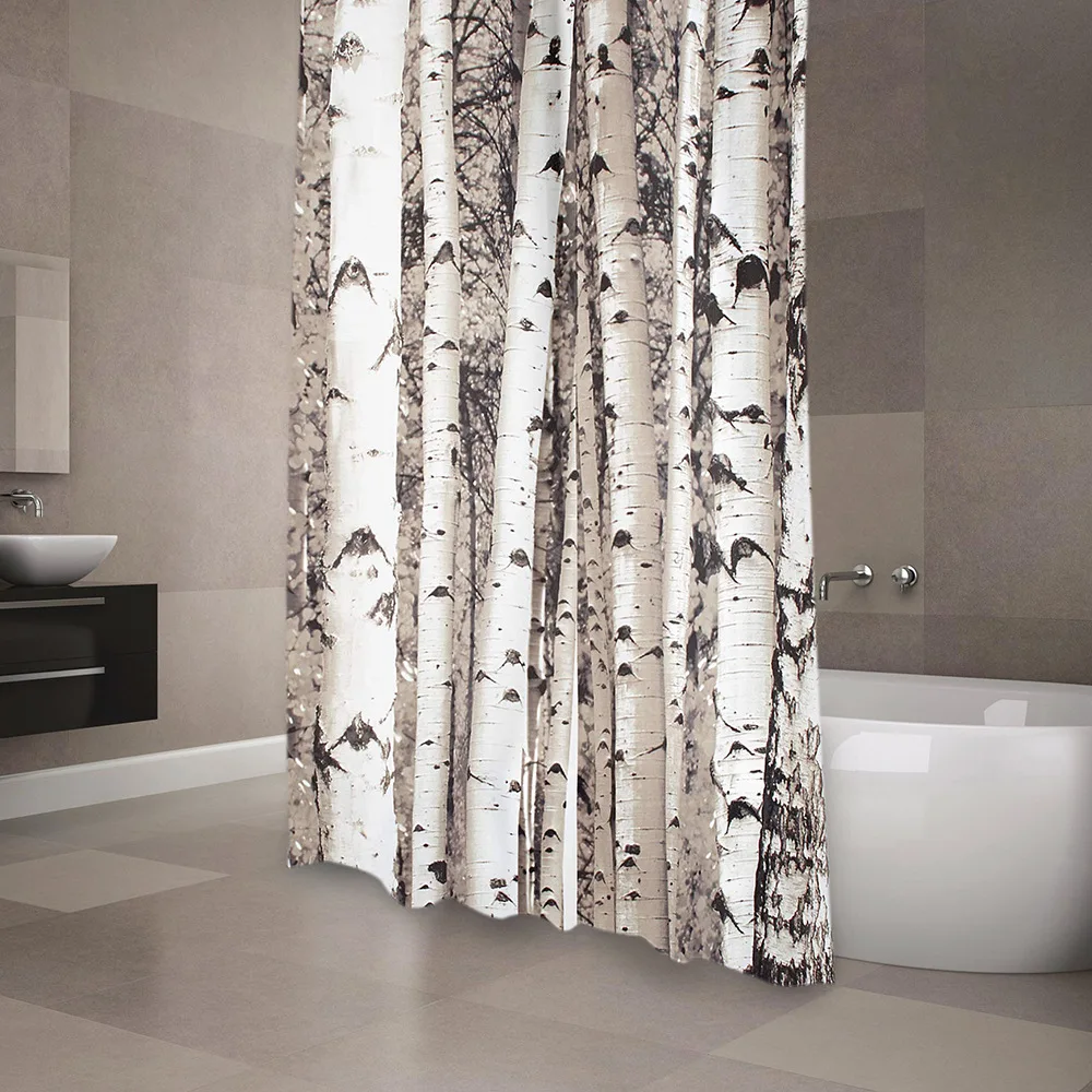 Amazon style polyester waterproof digital printing shower curtain