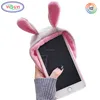 A388 Floppy Rabbit Ear Plush Hoodie Hat Phone Case Cover Fluffy Furry Fur Ball Tail Slim Flexible 4.5 Inch Phone Case