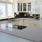 Fire proof flat/eased edge artificial quartz kitchen counter top