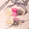 2018 Fashionable Chiffon Flower Sash Belt Matching Baby Headband Maternity Sash Wedding Sashes