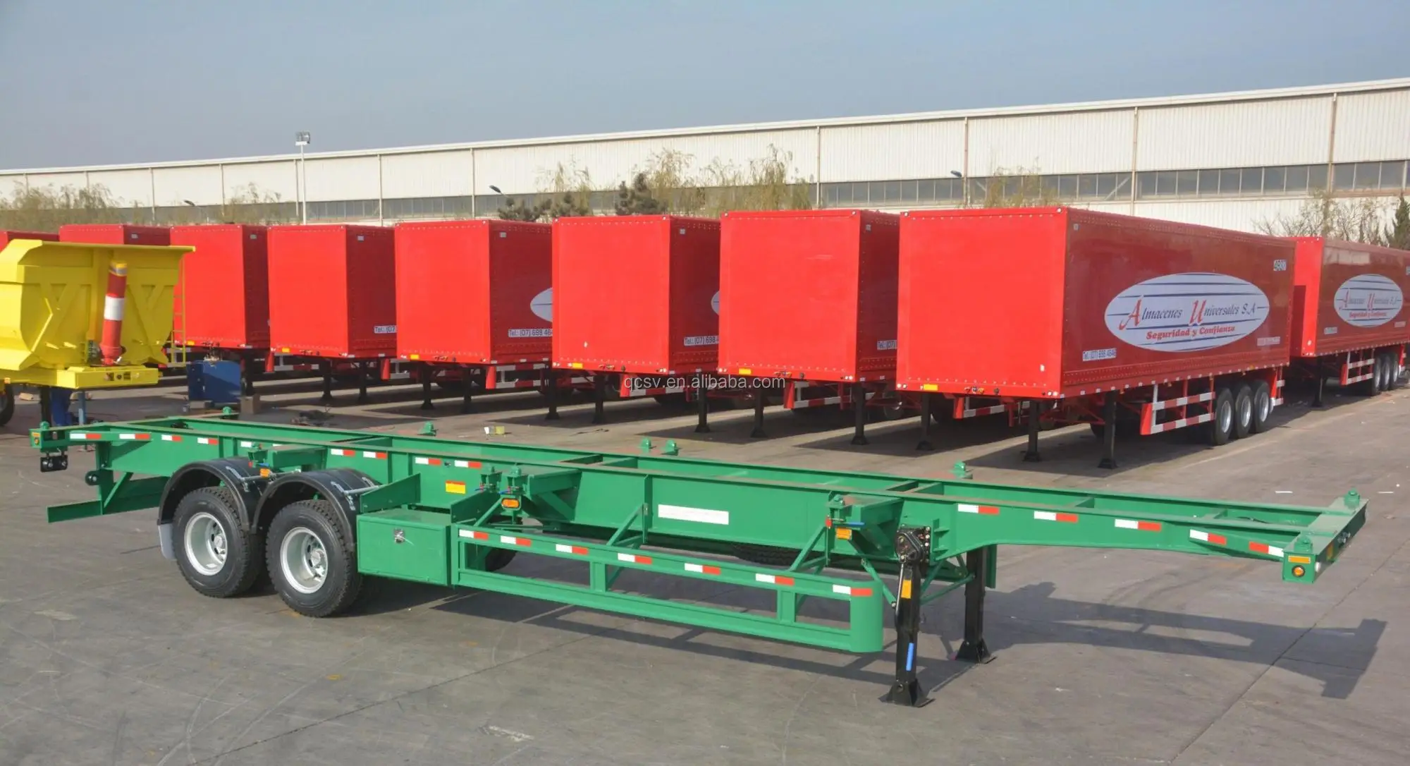 Philippine market 40ft container chassis trailer, View gooseneck