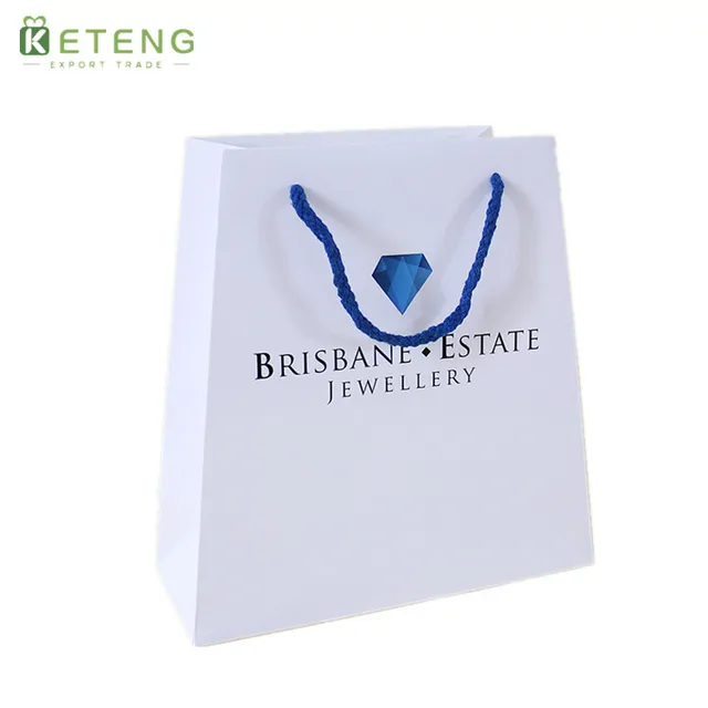 customised small paper bag with die-cut tag