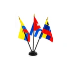 Cheap Printed Custom Country Flags Table Top Flags wear
