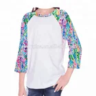 Long Sleeve Monogram Lilly Inspired Raglan Tee Shirt