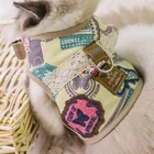 Yellow Extra Small All In One Dog Harness And Leashes Set For Dogs