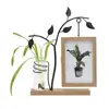 unique table top photo frame tree shape with glass vase plant art