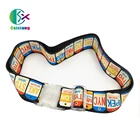 Travel Accessories Custom Logo Polyester Woven Luggage Bag Straps With Plastic Belt Buckle