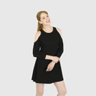 Hot sale spring summer off shoulder fashion korea causal cotton mixed dress sexy women clothes dress