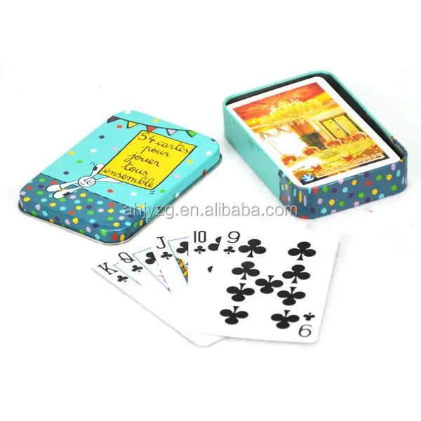 rectangle game card tin boxes with no printing