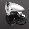 Motorcycle Visor Bullet Headlight Lamp Chrome Aluminum 4.7" Fits For Harley Sportster Dyna Softail Bobber Chopper Custom 10mm