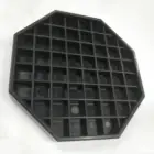 Great credentials GC-DT-6 Coffee Countertop Octagon Plastic Drip Tray - 6" - Black