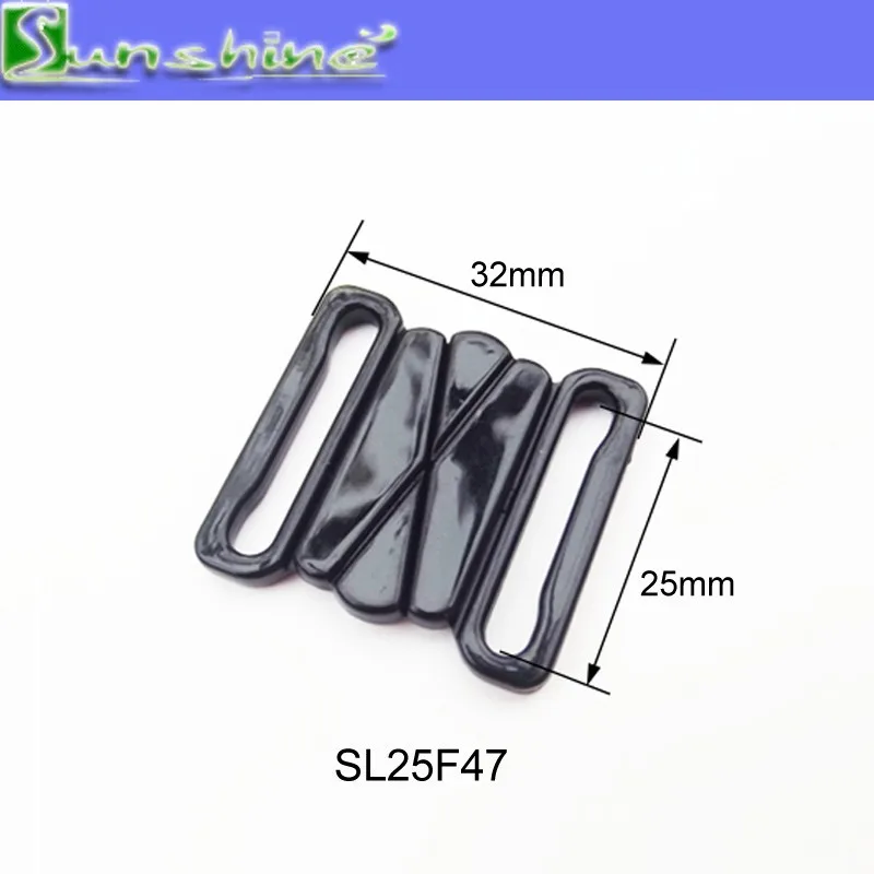 White bra front clasp swimwear plasthic buckle in nickle free