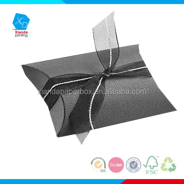 black kraft paper pillow box packaging