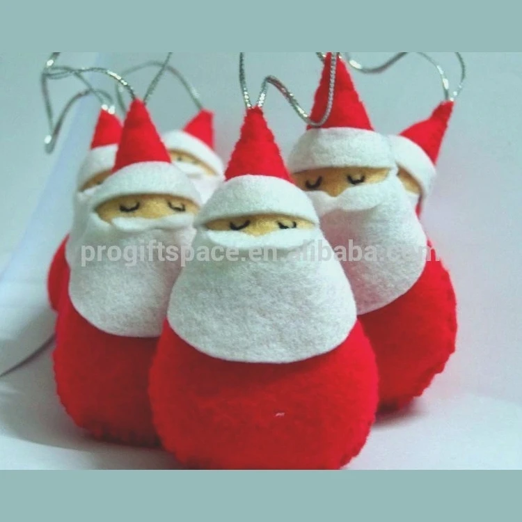2018 новая горячая оптовая подарок открытый мягкая игрушка Орнамент Дерево декор ручной работы талисмана шаблон чувствовал рождество и Санта-Клауса
