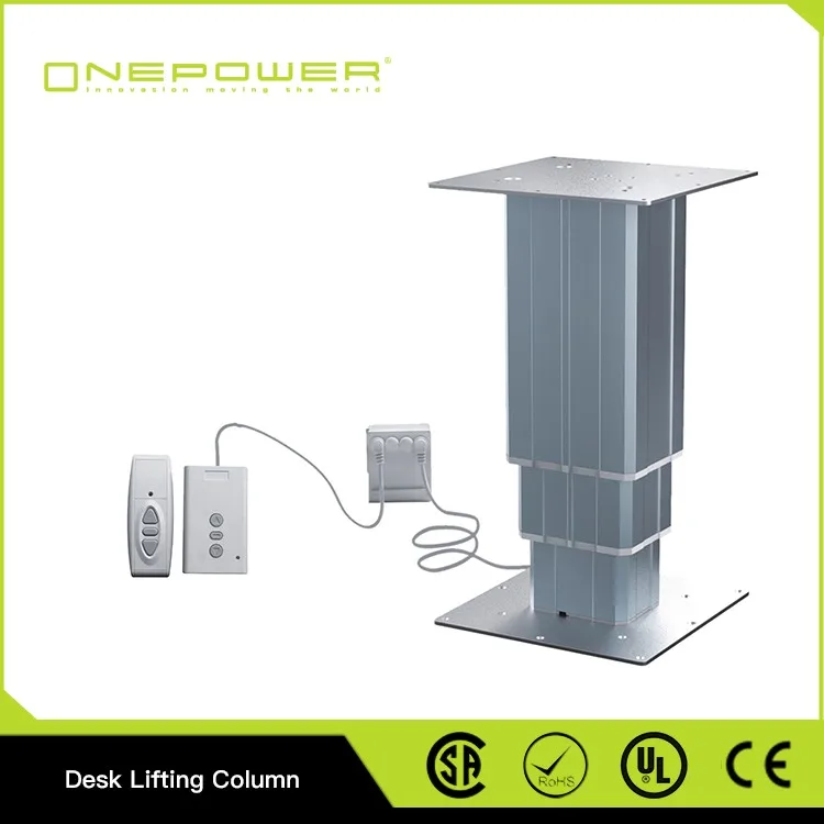 portable aluminium column lift adjust height sit stand desk