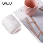 Fancy striped embossed white glazed no handle turkish style porcelain coffee cups for vending