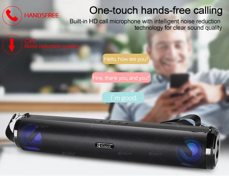 TWS true wireless stereo speakers 10W Handsfree call portable Soundbar subwoofer - ANKUX.COM