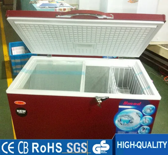 Single Door Compressor Cooling Horizontal Chest Freezer Made In China