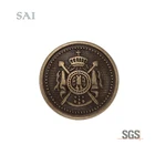 Eco-Friendly Buttons Metal Custom Shank Logo Military Metal Gold Buttons