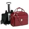 multi-functional dual Laptop Protection System double compartment leather luggage