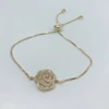 Little rose flower shape design pendant jewelry charm bracelet for women