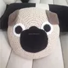 pure OEM handmade knitted dog shaped animal shaped cushions