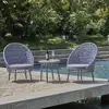 Latest design garden outdoor furniture rattan wicker sofa set and Wicker 3pcs party round bistro set and bisro chair