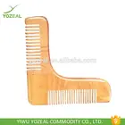 Wholesale natural wooden moustache barber comb for man